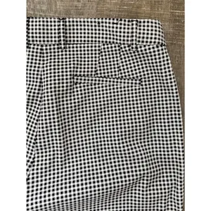 Jones New York Gingham Check Grace Ankle Pants Black White Size 10 Preppy Office thumbnail 7