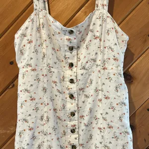 American Eagle floral button up linen blend dress thumbnail 3