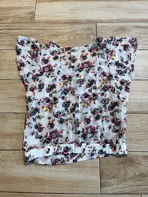 Womens Kimchi Blue White Floral Sheer Blouse - S thumbnail 5