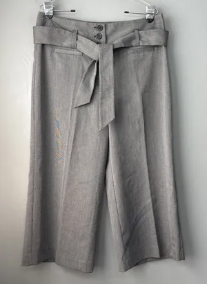 Adolfo Trouser Gauchos Pants Size 12 High Rise Career Wide Leg 90s Y2K Capris thumbnail 1