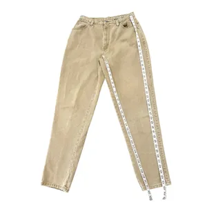 Vintage Sasson High Waisted Tapered Leg Jeans Tan Khaki Denim 31x31 Mom Jeans thumbnail 5