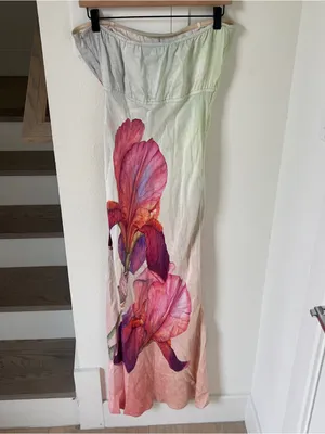 Anthropologie Conditions Apply Chloe Strapless Maxi Dress in Floral Print thumbnail 3