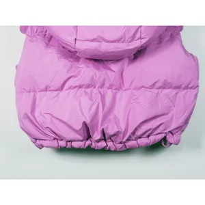 Lululemon Wunder Puff Super Cropped Vest Hooded Size 0 Dahlia Mauve Pink Outdoor thumbnail 13