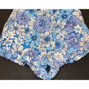 Free people blue floral shorts thumbnail 3