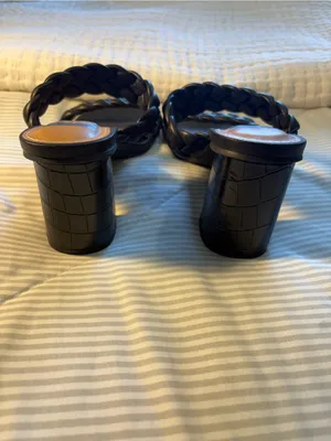 DV by Dolce Vita Black Braided Slide Heels Size 7.5 thumbnail 5
