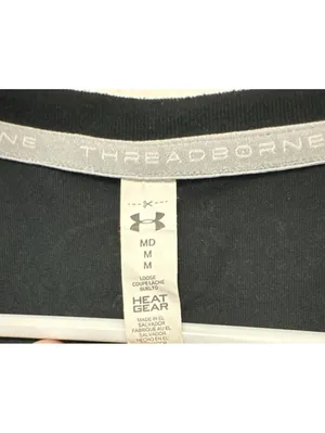 Under Armour Women's Black HeatGear V-Neck Athletic Shirt Medium thumbnail 3