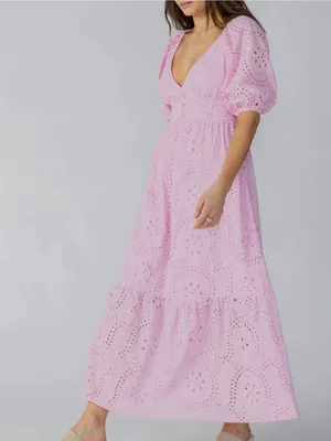 Sanctuary Eyelet V-Neck Maxi Dress NWT thumbnail 2