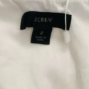 J.Crew White 100% Linen Embroidered Midi Dress Blue Ric Rac Button Front Size 2 thumbnail 8
