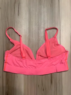 Aerie Smoothez Mesh Pink Triangle Bra Women’s Medium thumbnail 3