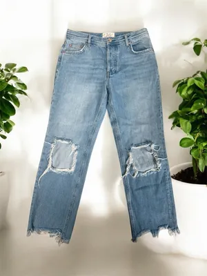 Free People We the Free Maggie Straight Leg Jeans Size 26 thumbnail 2