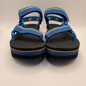 Teva Flatform Universal Blue Unicorn Print Platform Sandals 1008844 Womens 5 thumbnail 4