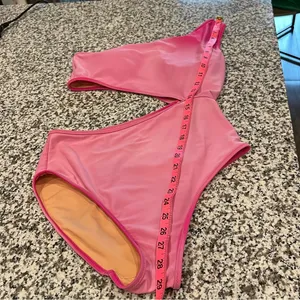 J. Crew Pink Ombré One Piece Asymmetrical Cut Out Swimsuit Size Medium thumbnail 8