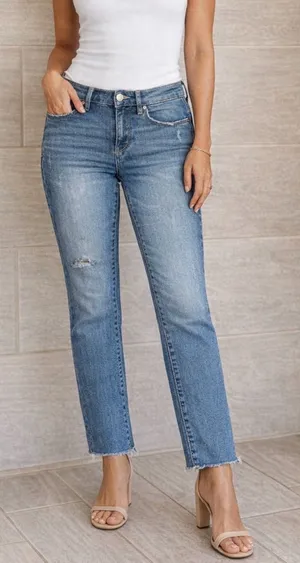 Canyon River Blues Medium Wash Ankle Skinny Jeans thumbnail 1