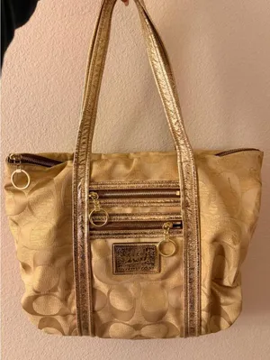 Coach Poppy Signature Metallic Gold Glam Tote 2009 thumbnail 1