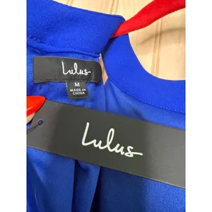 NWT Lulus All About Dancing Royal Blue Halter Ruffled Mini Dress Party Size M thumbnail 7
