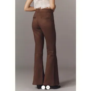 By Anthropologie Faux-Suede Flare Pants thumbnail 4