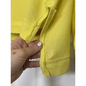 Free People FP Movement Yellow Rugby Match Long Sleeve Oversized Shirt XS thumbnail 4