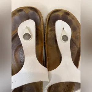 Birkenstock Women’s Gizeh Birko-Flor White Sandals Size 5-5.5‎ (36) thumbnail 8