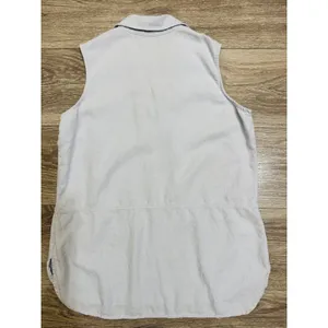 Minimalist Linen Blend Womens Tunic Top Size M Light Blue Lace Up Sleeveless‎ thumbnail 2