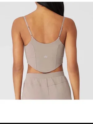 Alo Taupe Softsculpt Bra Tank Top Medium NWOT thumbnail 4