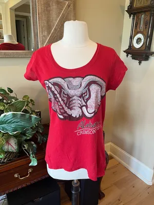 Rivalry Threads University of Alabama Crimson Red Lightweight Short Sleeve T Shirt Women’s Small thumbnail 2