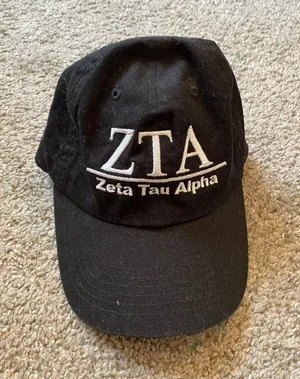 Stitched Zeta Baseball Hat Black thumbnail 1