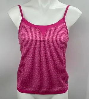 Adidas pink spaghetti strap Climacool athletic tank thumbnail 1