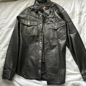 Harley Davidson Rare‎ 100% Leather Motorcycle Biker Jacket Medium thumbnail 1