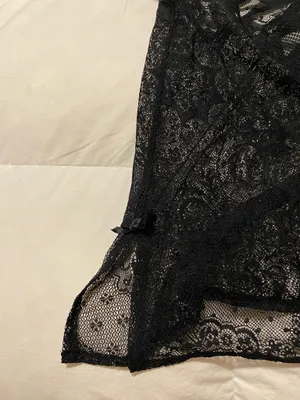 Victoria’s Secret black lace slip dress thumbnail 3