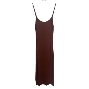 Fore Brown Mesh Sheer Long Sleeve Mock Neck 2 Piece Dress M Layered thumbnail 2