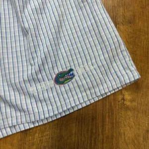 Vtg Y2K Florida Gators Boxer Shorts Sz S/M Blue White Stripe Plaid thumbnail 3