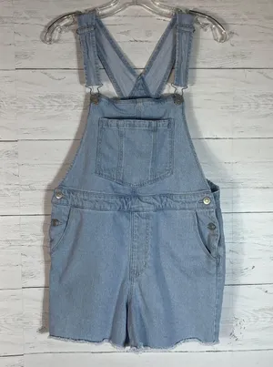 No Boundaries Relaxed Boyfriend Shortalls, 3.5" Inseam, Women's M(7-9) thumbnail 5