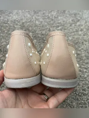 Women’s Dolce Vita Cadel Pearl Mesh Ballet Flats Beige Size 11 thumbnail 6