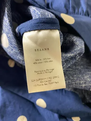 Sézane Sophie skirt size 38 Navy with Ecru Dots thumbnail 6