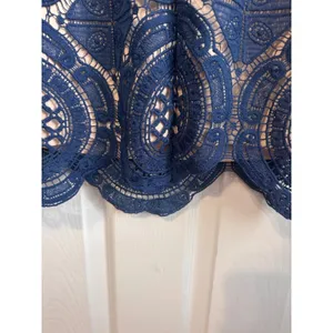Lulus Bellisimo Navy Blue Lace Off Shoulder Bodycon Dress Size Medium NWT thumbnail 9