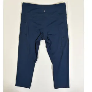 Zyia Active Womens 14-16 Navy Blue High Rise Capri Leggings Pockets Athletic thumbnail 2
