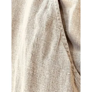 FLAX Pants M Fits L XL Linen Oatmeal Relaxed Lagenlook Coastal Grandma Capsule thumbnail 11