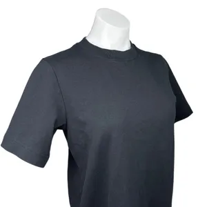 COS Black 100% Cotton Short Sleeve Plain Mock Neck Mini T Shirt Dress Size XS thumbnail 10