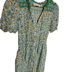 ✨💚 Petal + Pup Boho‎ Floral Button-Front Midi Dress Green US 4 💚✨ thumbnail 3