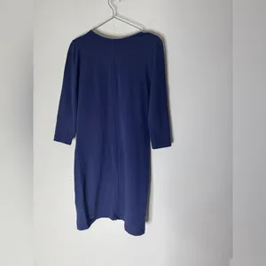 Lilly Pulitzer Navy Blue Embroidered White/gold 3/4 Sleeve Shift Dress Size‎ S thumbnail 2