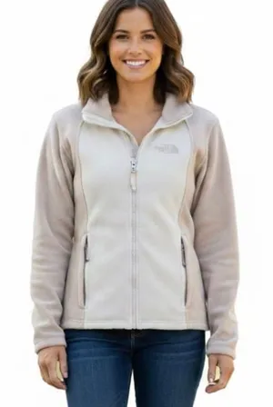 North Face Tan Cream Colorblock Fleece Jacket Coat All Season M thumbnail 1