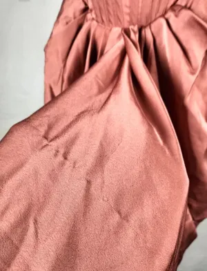 House Of CB NWOT Janis Rouge Satin One Shoulder Draped Midi Dress thumbnail 8
