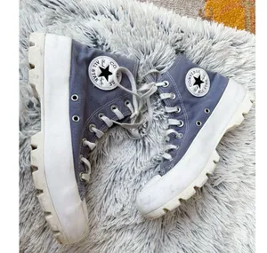 Converse All Star Gray Platform Sneakers thumbnail 1