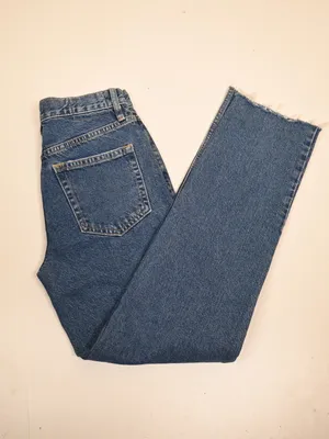 We the Free Women's 24 Distressed Straight Leg Raw Hem Button Fly Jean thumbnail 3