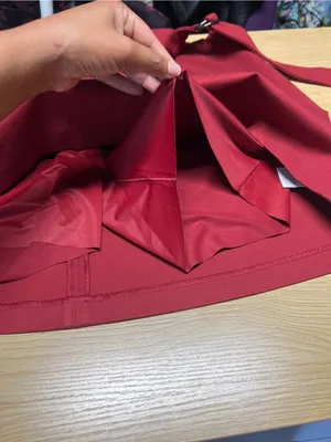 SPANX Ponte Wrap Mini Skirt Skort Deep Red Built-In Shorts Size 1X NWT thumbnail 7