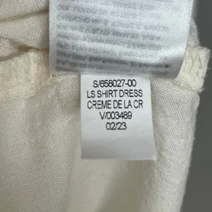 Old Navy Linen Blend Shirt Dress White Women Small Tall Long Sleeve Minimalist thumbnail 14