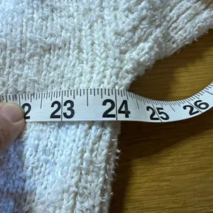 Anthropologie oversized ivory sweater with hood medium thumbnail 4