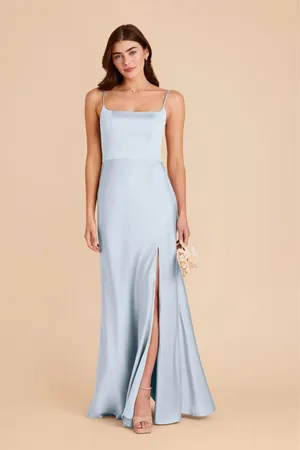 Birdy Grey Bridesmaid Dress SOLD OUT Matte Satin Platinum thumbnail 1