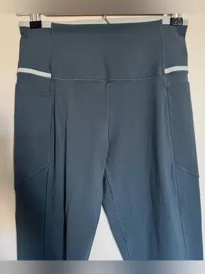 Rhode NWT Instinct Contrast Leggings Blue Granite Harvard Collegiate Logo Size S thumbnail 5