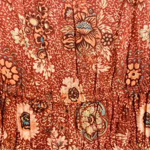 Ulla Johnson Juniper ruched floral 2022 mini dress in orange brown. Size 4 thumbnail 7